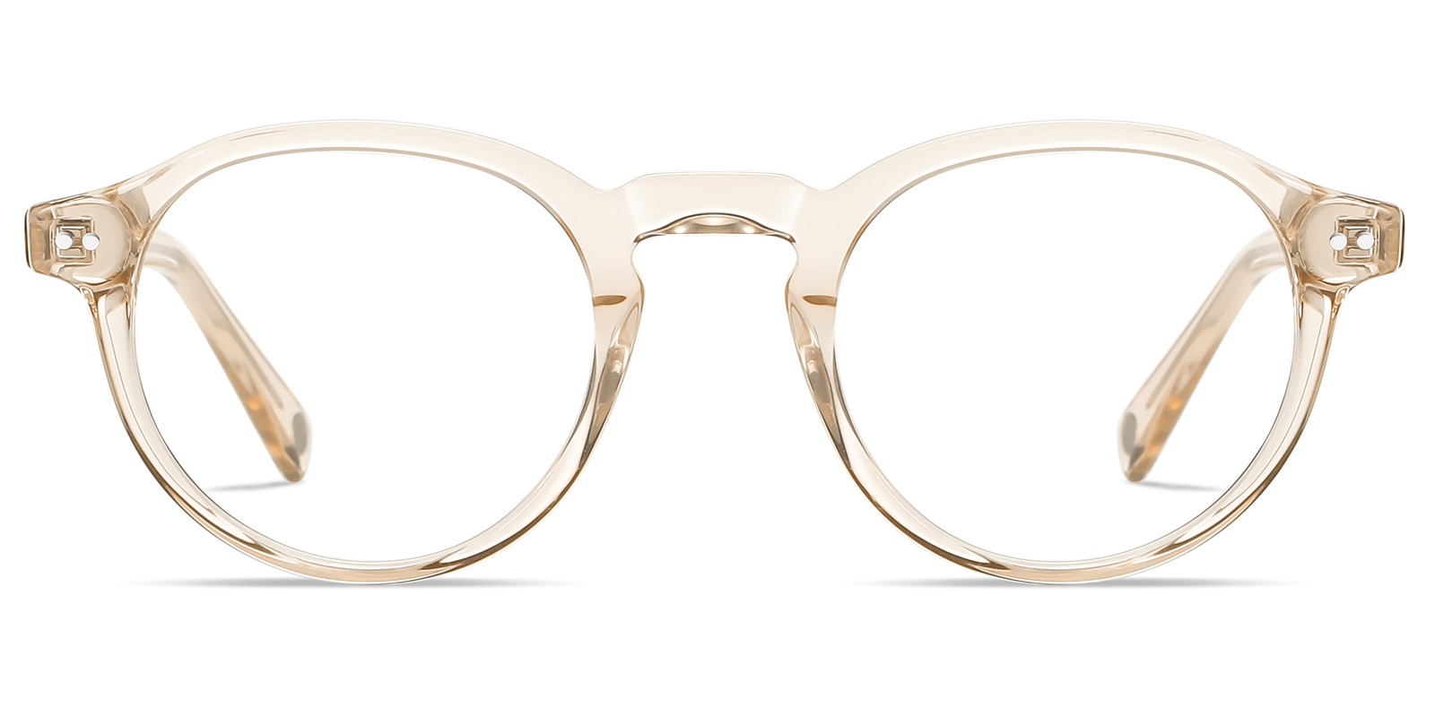 Bemia Prescription Glasses Round Champagne Eyeglasses