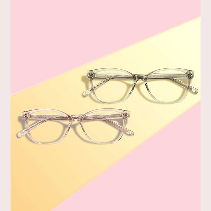 Classic square glasses: simple translucent grey, timeless beauty